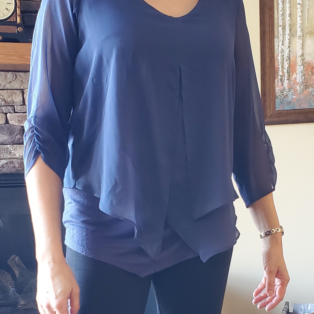 Women's Navy Blue Top